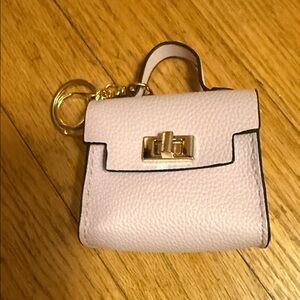 Designer Inspired Famous Handbag Keychain/Bag Cham AirPod Case Pink/Black NWOT